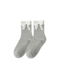 Grey Marl Ballet Frill Grip Socks