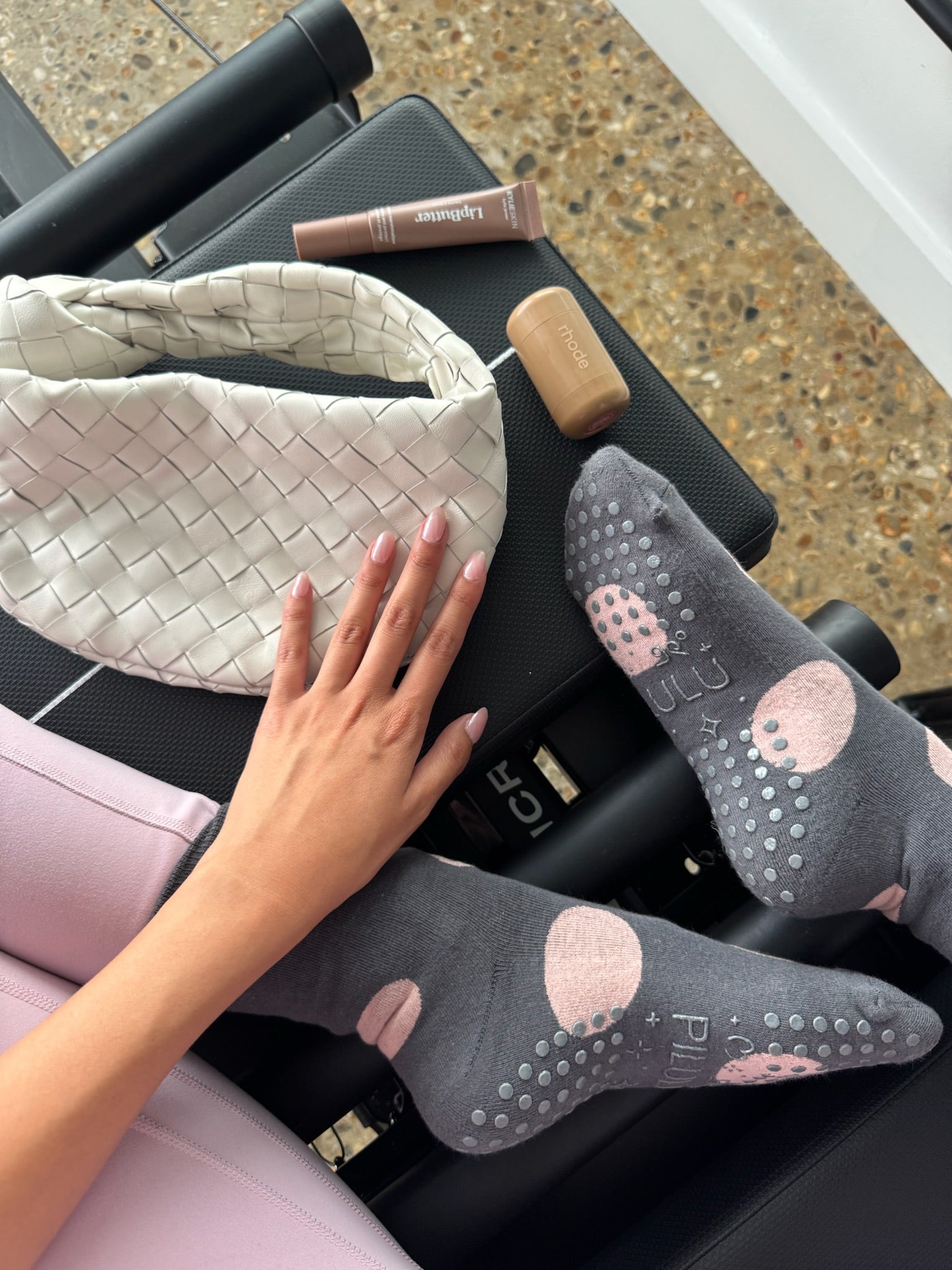 Polka Dot Grip Socks