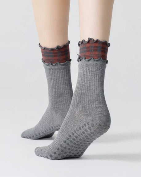 Tartan Double Layer Grip Socks