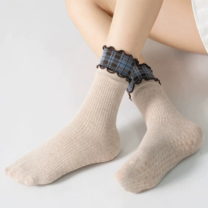 Tartan Double Layer Grip Socks