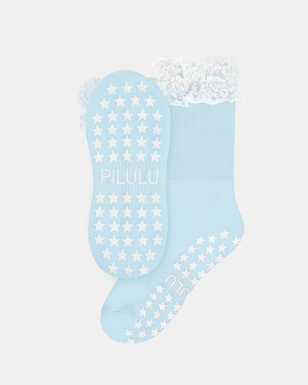 Baby Blue Lace Frill Socks