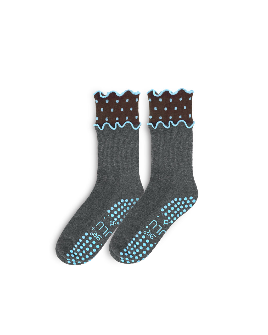 Snowberry Mocha Grip Socks