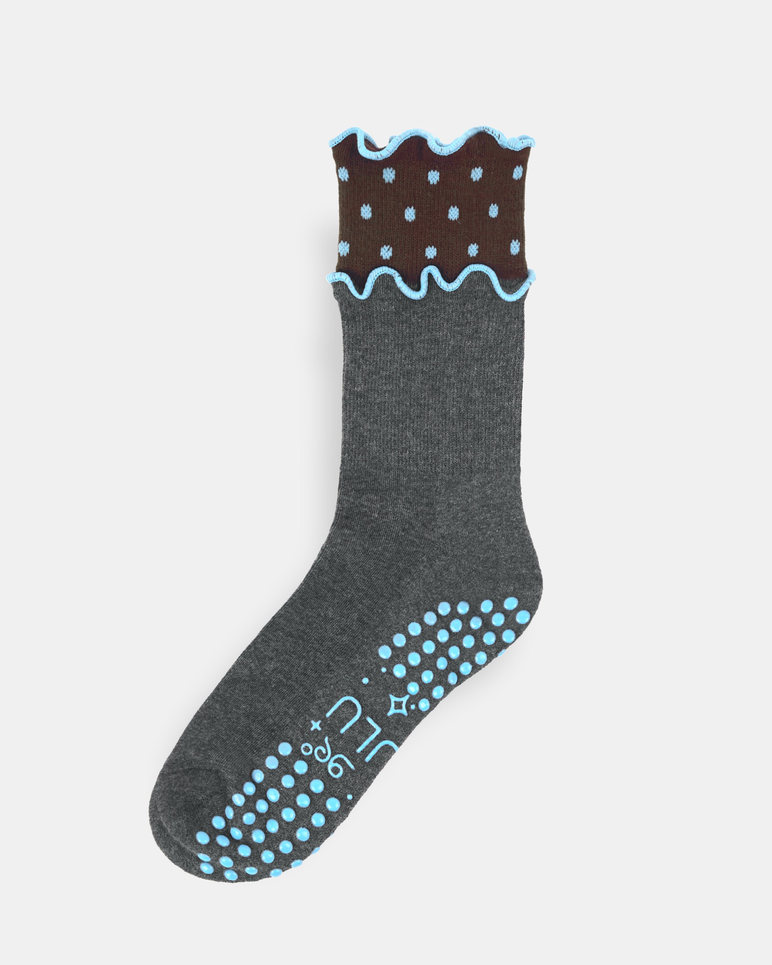 Snowberry Mocha Grip Socks