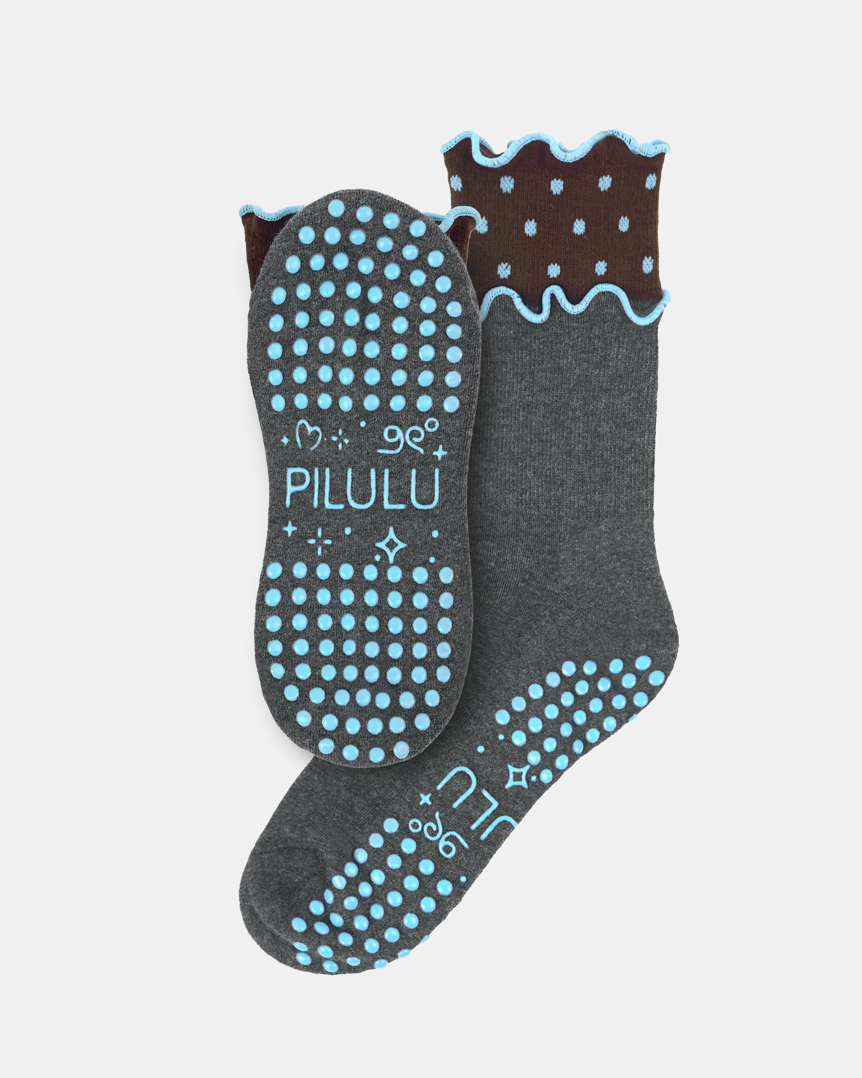 Snowberry Mocha Grip Socks