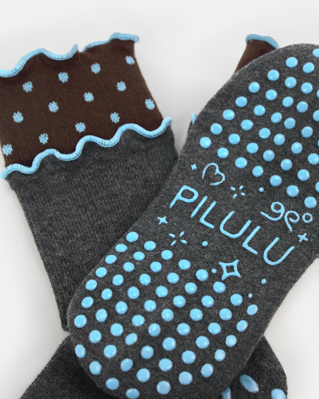 Snowberry Mocha Grip Socks